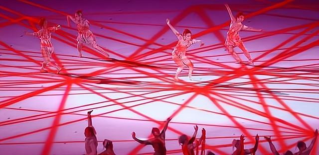日本奥运会开幕式跳舞片段