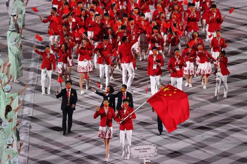 中国奥运代表团启程前往东京的相关图片